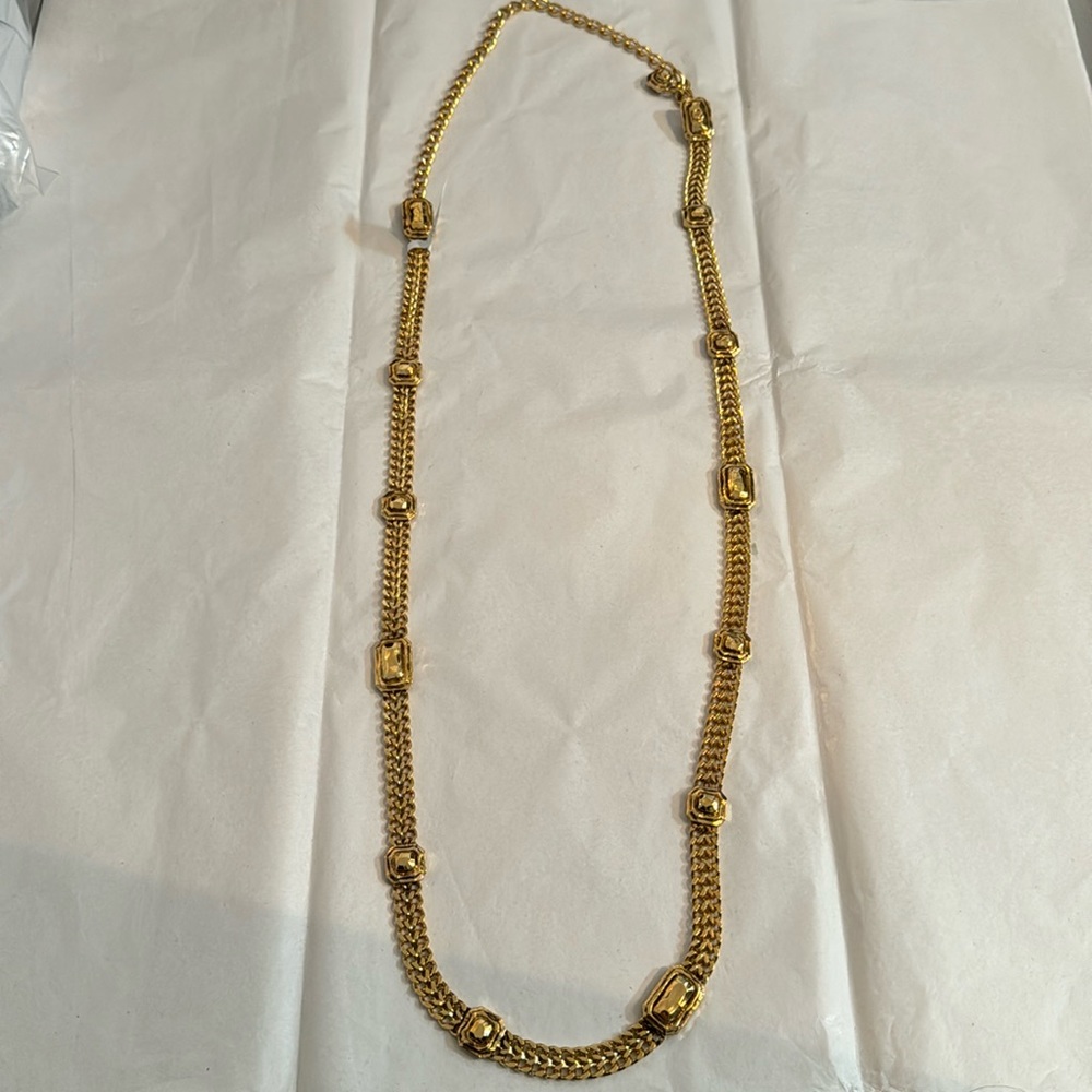 NWT Saks Fifth Avenue Gold Plated Costume Adjustable Belt